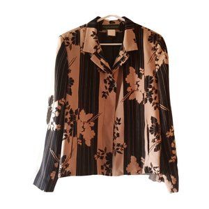 Women's Harve Benard Vintage Leaves and Flowers Blazer Jacket